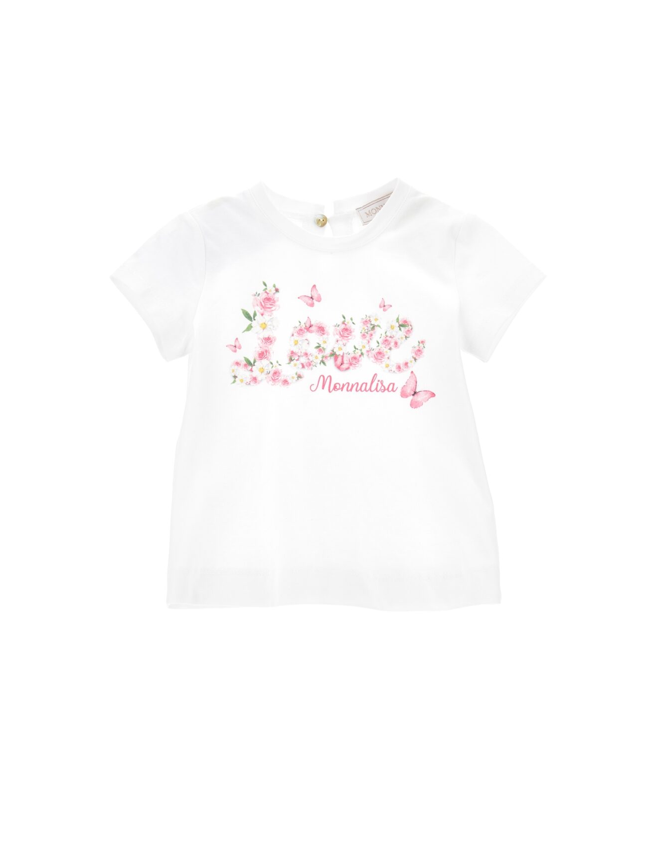 Monnalisa - Love T-Shirt mit Rosen-Print