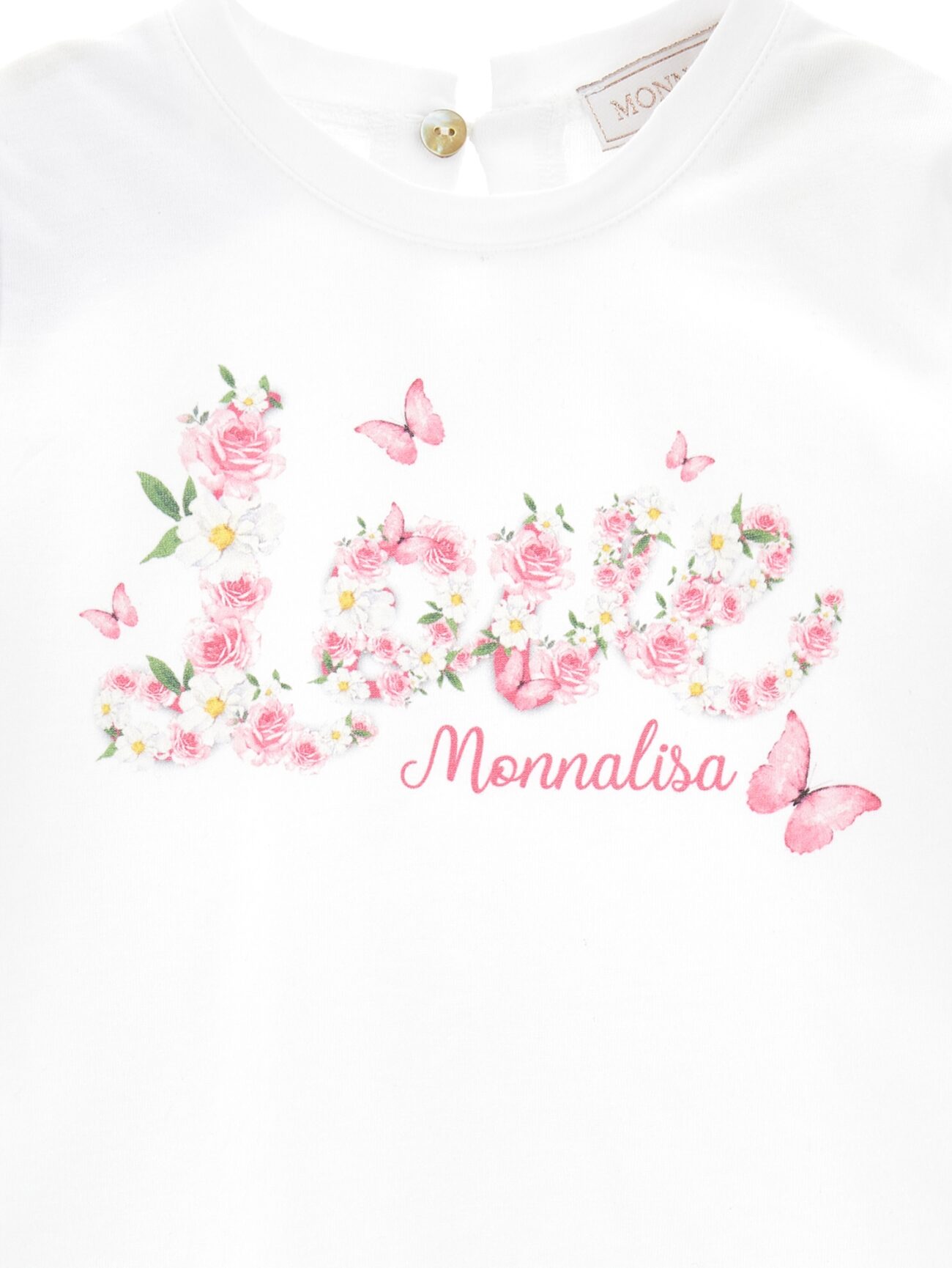 Monnalisa - Love T-Shirt mit Rosen-Print – Bild 3